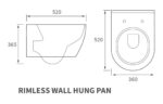 Rimless Wall Hung WC Soft Close Seat