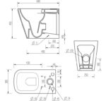 Rimless Close Coupled Fully Shrouded Comfort Height WC