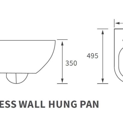 Rimless Wall Hung WC Soft Close Seat