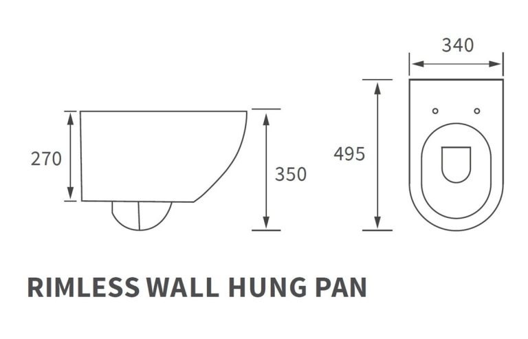 Rimless Wall Hung WC Soft Close Seat