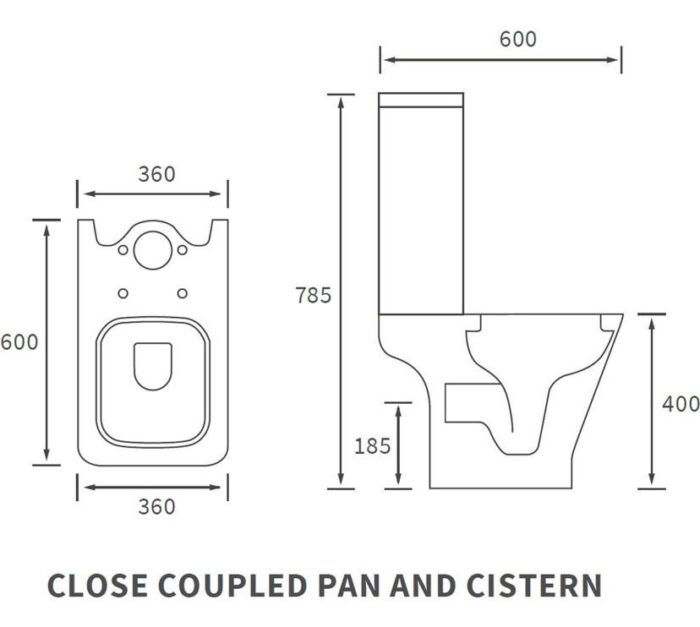 Close Coupled Open Back WC