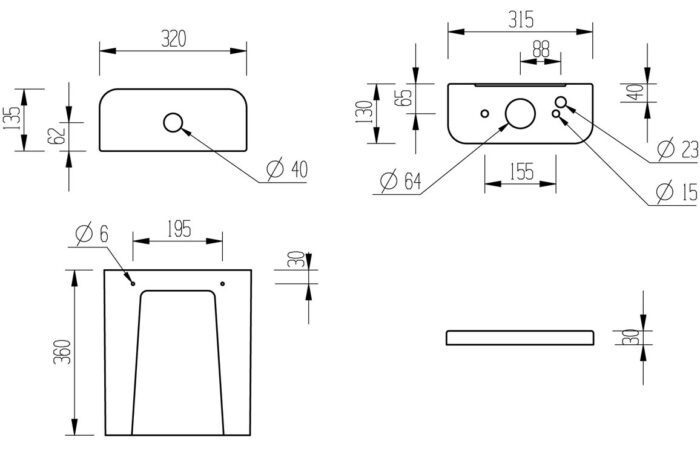 lyte close coupled open back wc