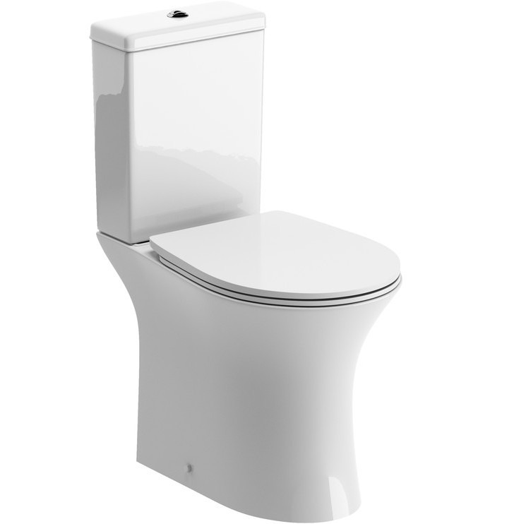 Rimless Close Coupled Open Back WC