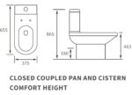 bleu close coupled open back wc