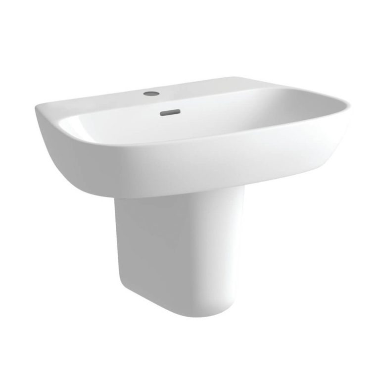 white-semi-pedestal-basin