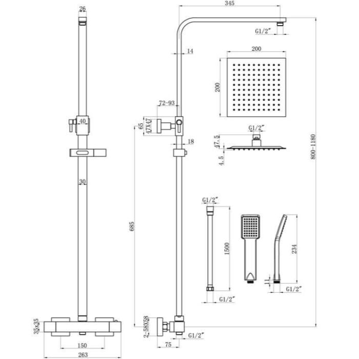 brushedbrassexposedshower