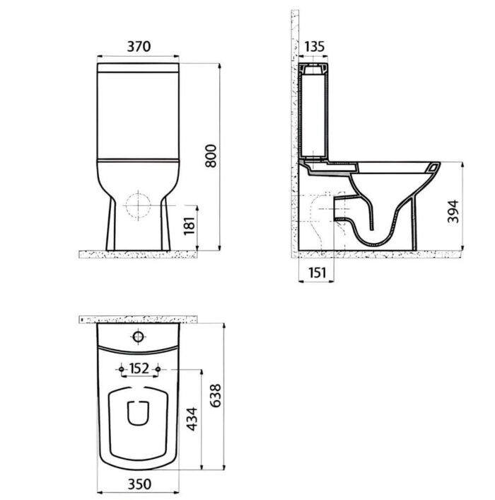 bidet-dimensions