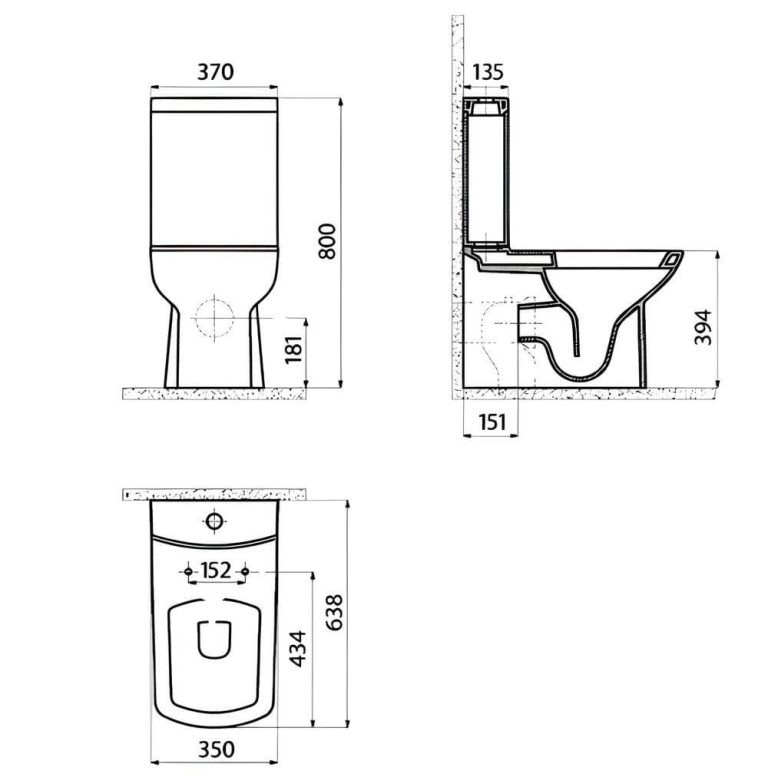 bidet-dimensions