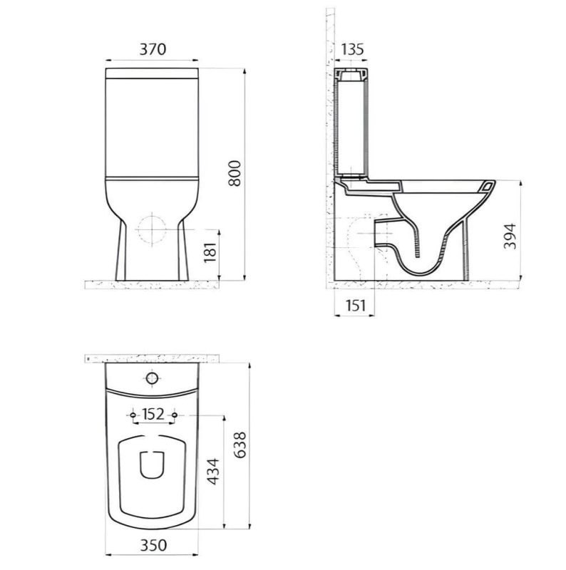 bidet-dimensions