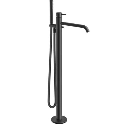 floorstandingbathfillertapmattblack