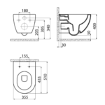 bidet-dimensions