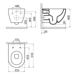 bidet-dimensions