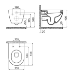 bidet-dimensions