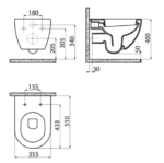 bidet-dimensions