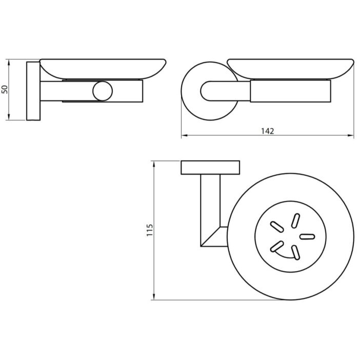 chrome-soap-dish-holder