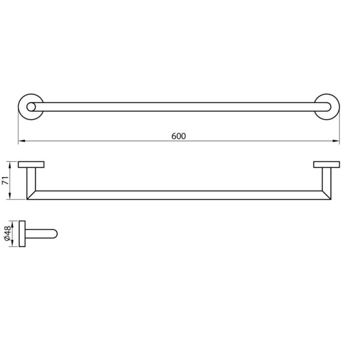 towel-bar-chrome-wall-mounted