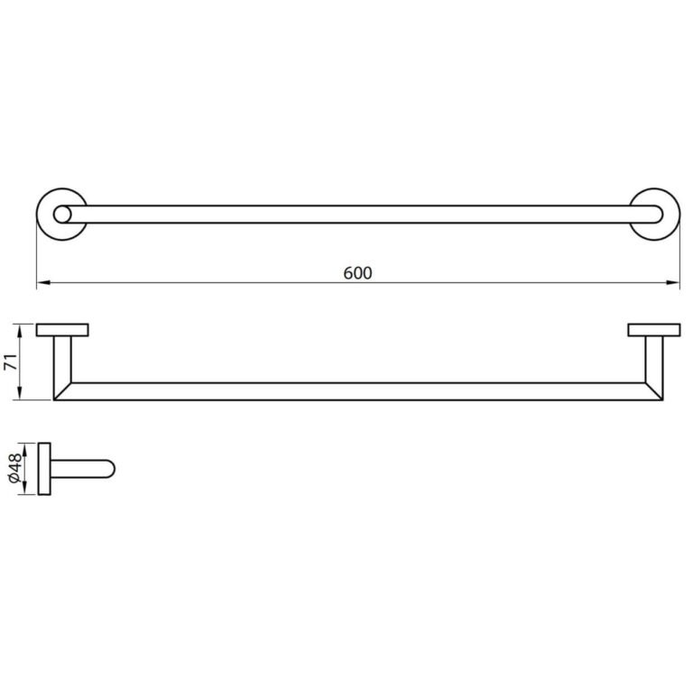 towel-bar-chrome-wall-mounted