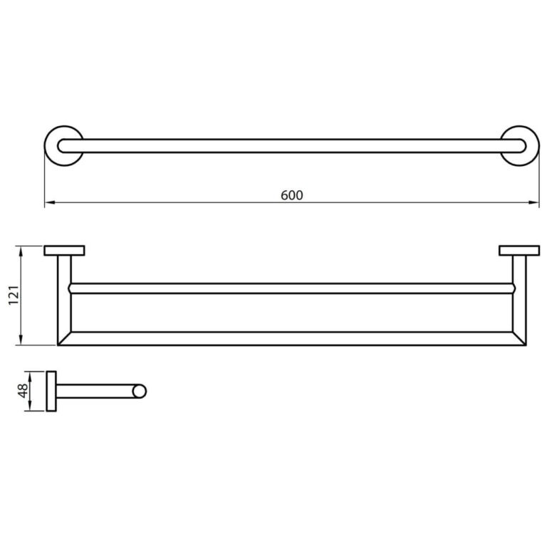 towel-bar-chrome-wall-mounted