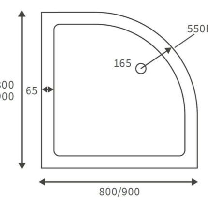 stonequadrantshowertray