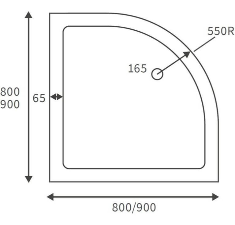 stonequadrantshowertray