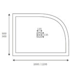 offsetquadrantshowertray