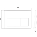 gp800100- toilet flush plate - concealed cistern flush plate - modern flush plate - high quality flush plate