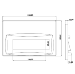 gp300100- toilet flush plate - concealed cistern flush plate - modern flush plate - high quality flush plate