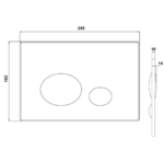 gp700100- toilet flush plate - concealed cistern flush plate - modern flush plate - high quality flush plate