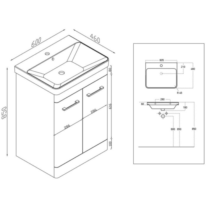 600mm-Floorstanding-unit-modern-compact-unit