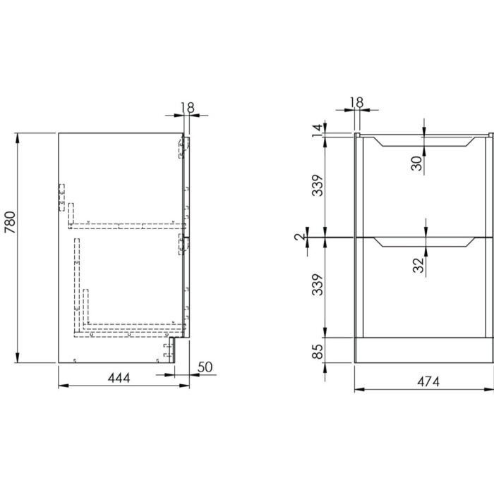 500mm-Floorstanding-unit-modern-compact-unit