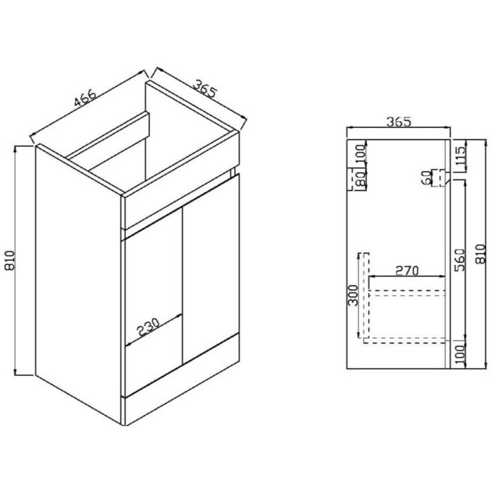 500mm-Floorstanding-unit-modern-compact-unit