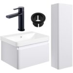 matt white vanity unit