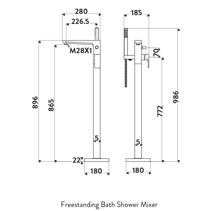freestanding-muro-chrome-black-tap